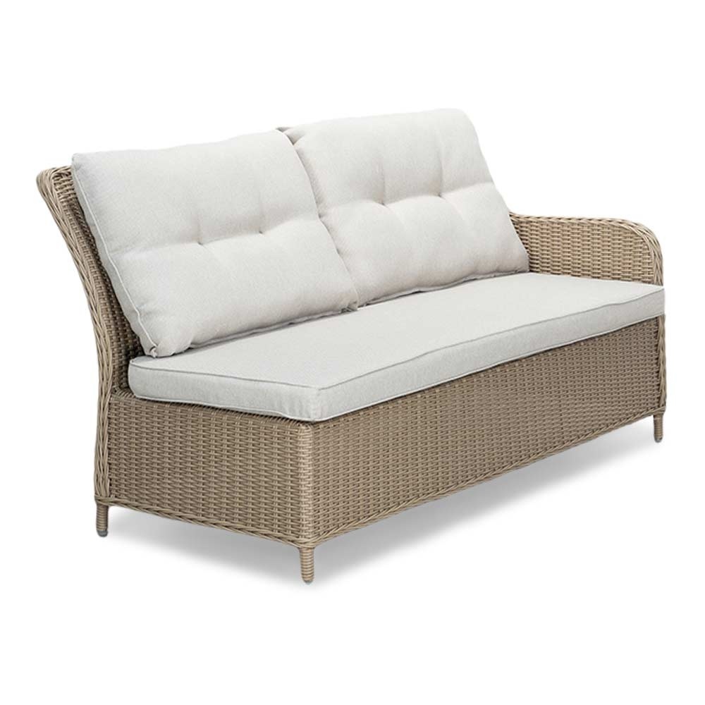 Arizona dining loungeset 7 personen | wicker + aluminium | Royal Sand | 5-delig - 245x245cm | zonder tafel