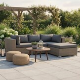 Asker  chaise longue balkon loungeset-links 4 personen | wicker | Ash Grey | 3-delig - 240x165cm