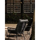 Dex loungestoel tuin | wicker + aluminium | Charcoal
