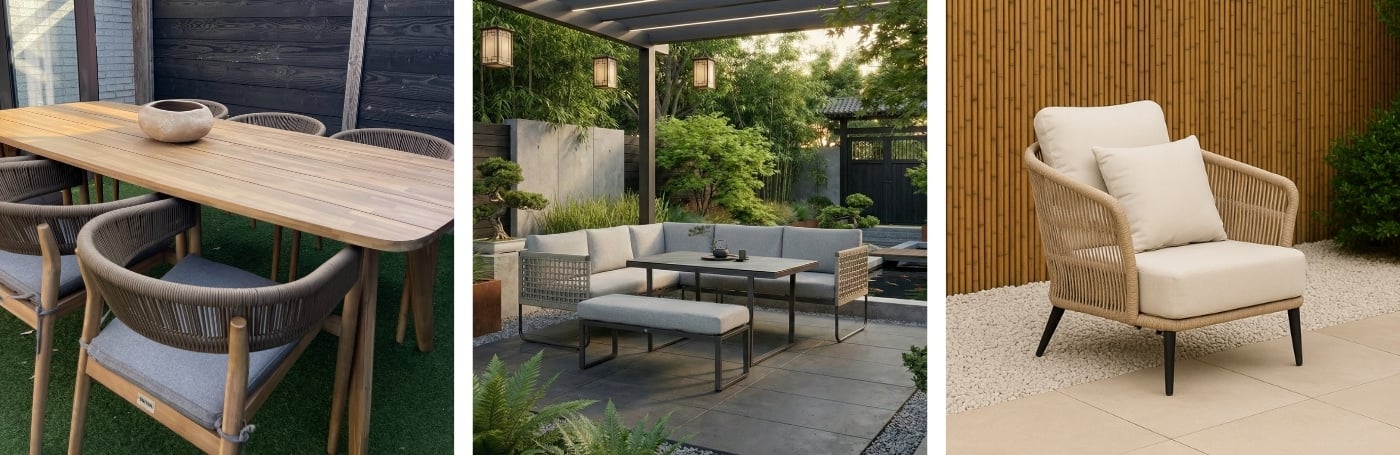 Aziatische tuinstijl tuinmeubelen