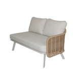 Bologna hoek loungeset 6 personen | wicker + aluminium | beige | 5-delig - 272x214cm