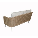 Bologna hoek loungeset 6 personen | wicker + aluminium | beige | 5-delig - 272x214cm
