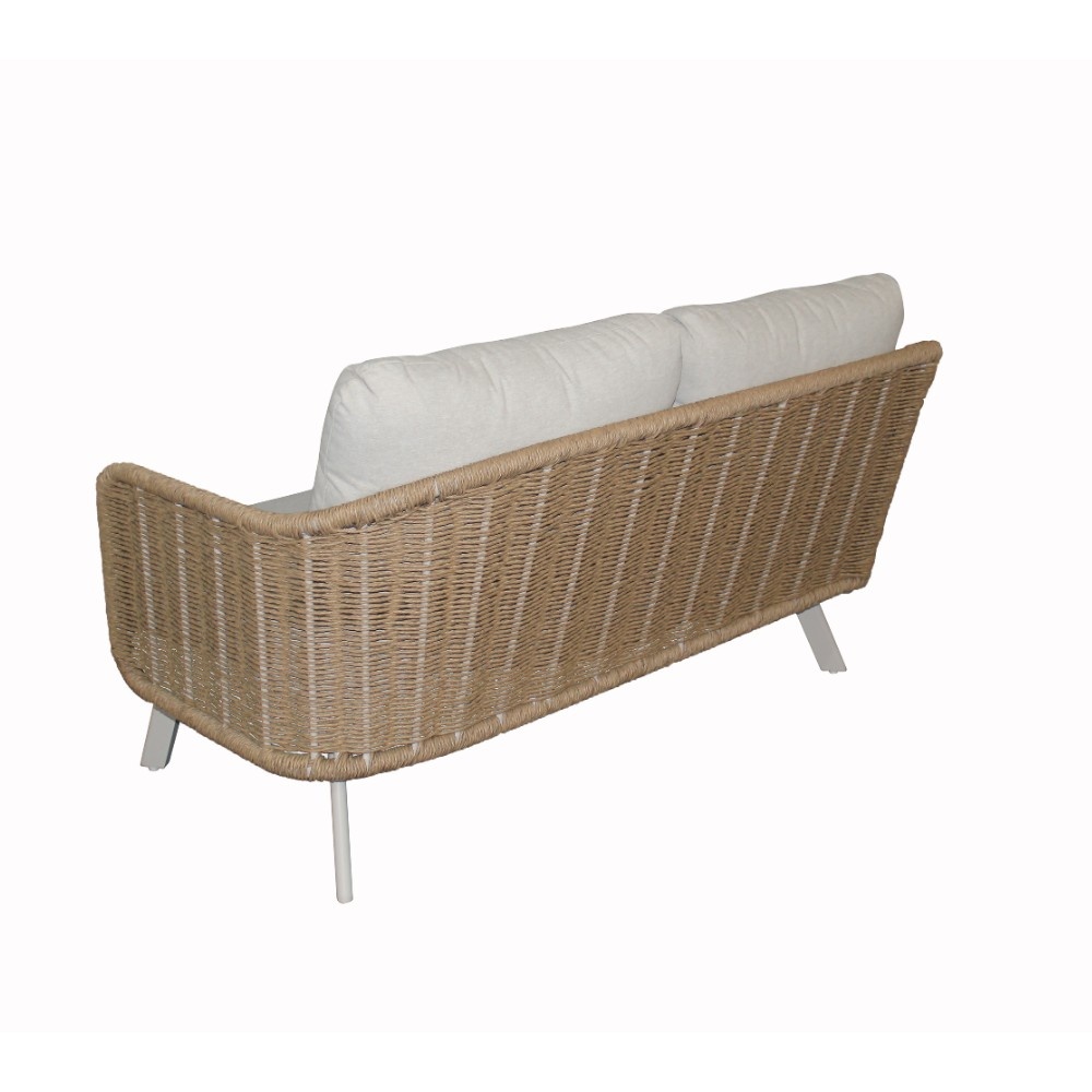 Bologna hoek loungeset 6 personen | wicker + aluminium | beige | 5-delig - 272x214cm