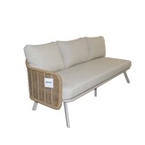 Bologna hoek loungeset 6 personen | wicker + aluminium | beige | 5-delig - 272x214cm