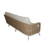 Bologna hoek loungeset 6 personen | wicker + aluminium | beige | 5-delig - 272x214cm
