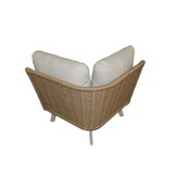 Bologna hoek loungeset 6 personen | wicker + aluminium | beige | 5-delig - 272x214cm