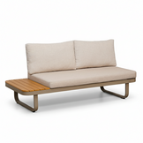 Montreal chaise longue balkon loungeset 4 personen | aluminium + polywood | beige | 3-delig