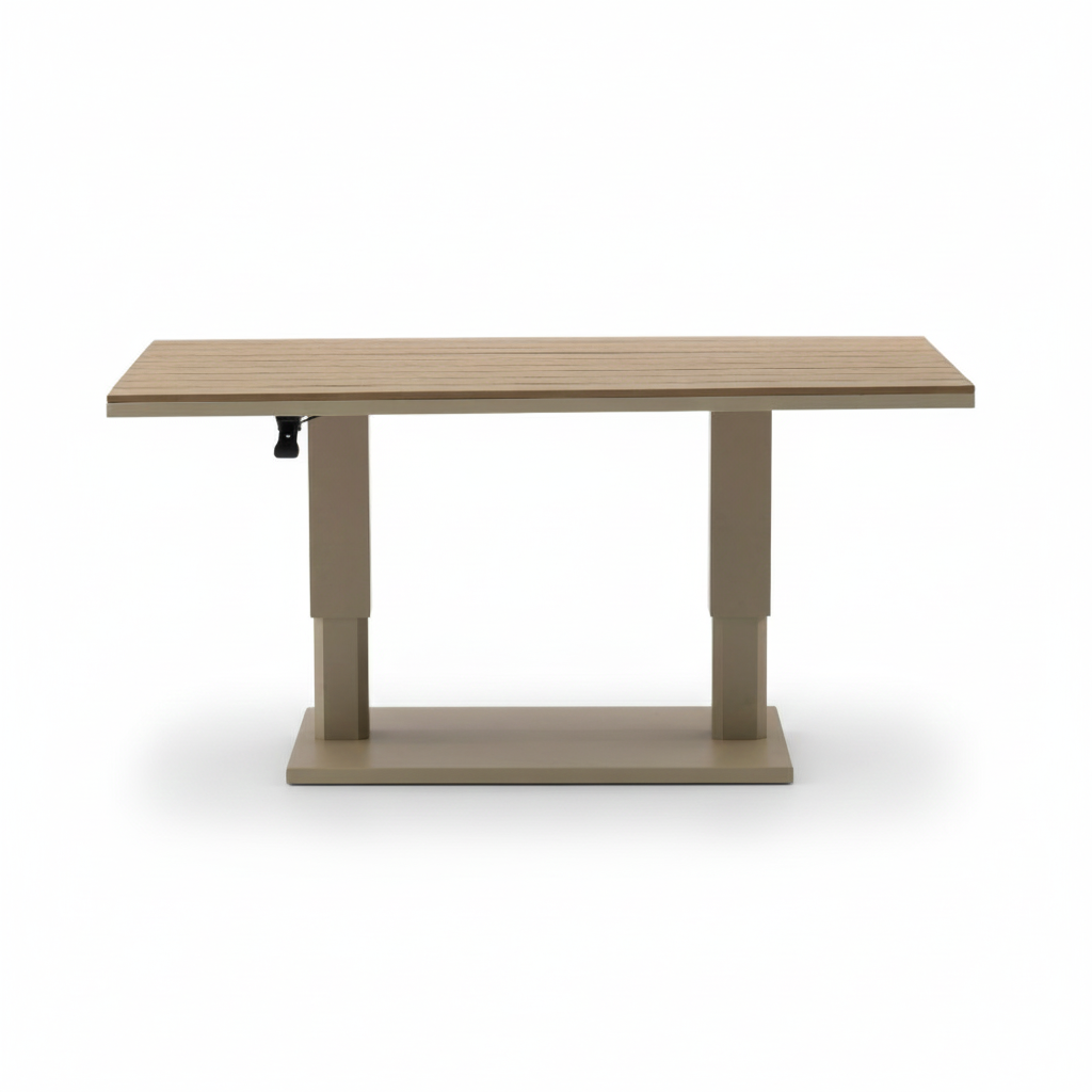 Bordeaux dining loungeset 6 personen | aluminium + polywood | beige | 4-delig - 290x225cm
