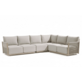 Beau hoek loungeset 6 personen | aluminium + touw | grijs | 4-delig - 304x234cm