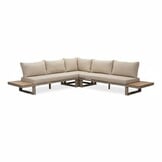 Canyon hoek loungeset 5 personen | aluminium + hardhout | beige | 4-delig - 288x288cm