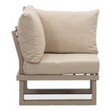 Canyon hoek loungeset 5 personen incl. tafel | aluminium + hardhout | beige | 5-delig - 288x288cm