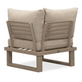 Canyon hoek loungeset 5 personen incl. tafel | aluminium + hardhout | beige | 5-delig - 288x288cm