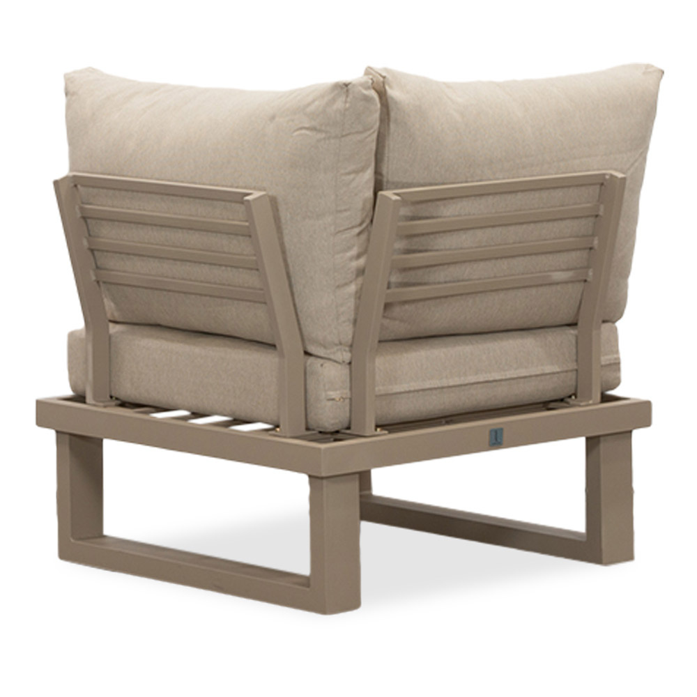Canyon hoek loungeset 5 personen incl. tafel | aluminium + hardhout | beige | 5-delig - 288x288cm