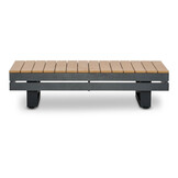 Vegas hoek loungeset-links 6 personen incl. tafel | aluminium + polywood | antraciet | 5-delig