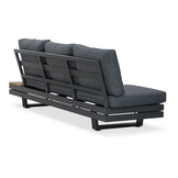 Vegas hoek loungeset-links 6 personen incl. tafel | aluminium + polywood | antraciet | 5-delig