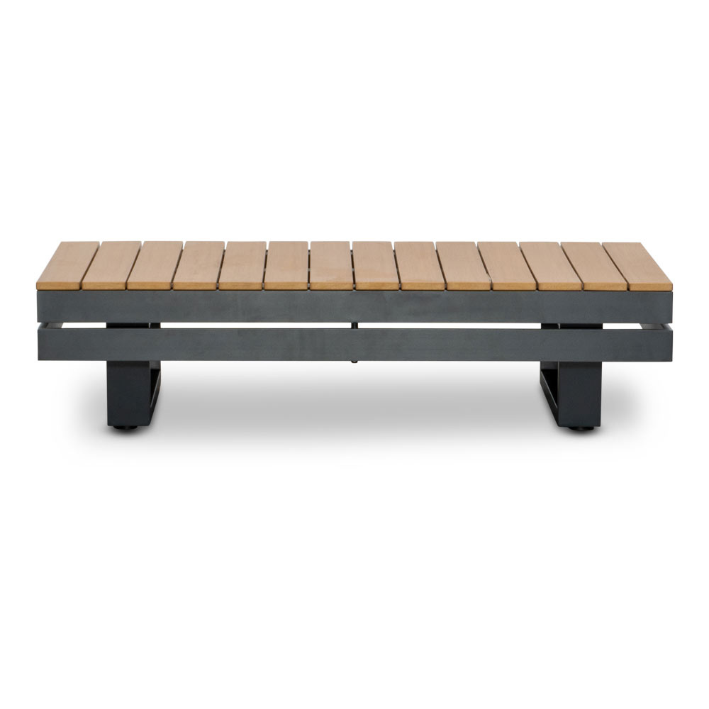 Vegas loungetafel | aluminum + polywood | antraciet | 117x60cm