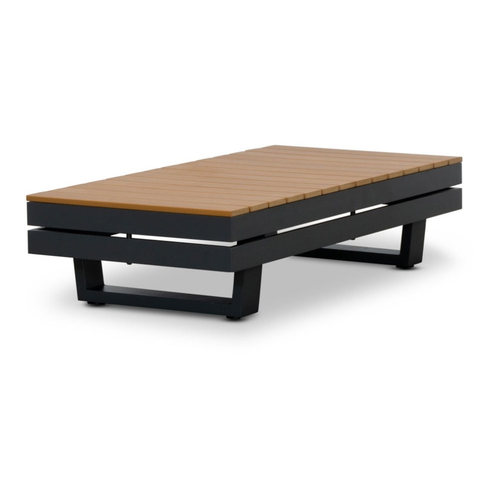 Vegas loungetafel | aluminum + polywood | antraciet | 117x60cm afbeelding
