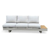 Vegas hoek loungeset-links 6 personen incl. tafel | aluminium + polywood | beige | 5-delig