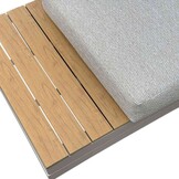 Vegas hoek loungeset-links 6 personen incl. tafel | aluminium + polywood | beige | 5-delig