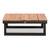 Canyon hoek loungeset incl. tafel | aluminium + hardhout | Antraciet/Light Teaklook | 4-delig