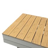 Vegas loungetafel | aluminum + polywood | beige | 117x60cm