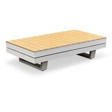 Vegas loungetafel | aluminum + polywood | beige | 117x60cm
