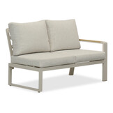 Lola hoek loungeset L-vorm 6 personen incl. tafel | aluminium + polywood | beige | 5-delig