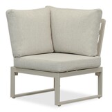 Lola hoek loungeset L-vorm 6 personen incl. tafel | aluminium + polywood | beige | 5-delig