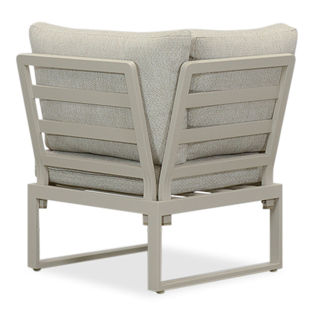 Lola hoek loungeset L-vorm 6 personen incl. tafel | aluminium + polywood | beige | 5-delig