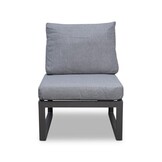 Lola hoek loungeset L-vorm 6 personen incl. tafel | aluminium + polywood | antraciet | 6-delig