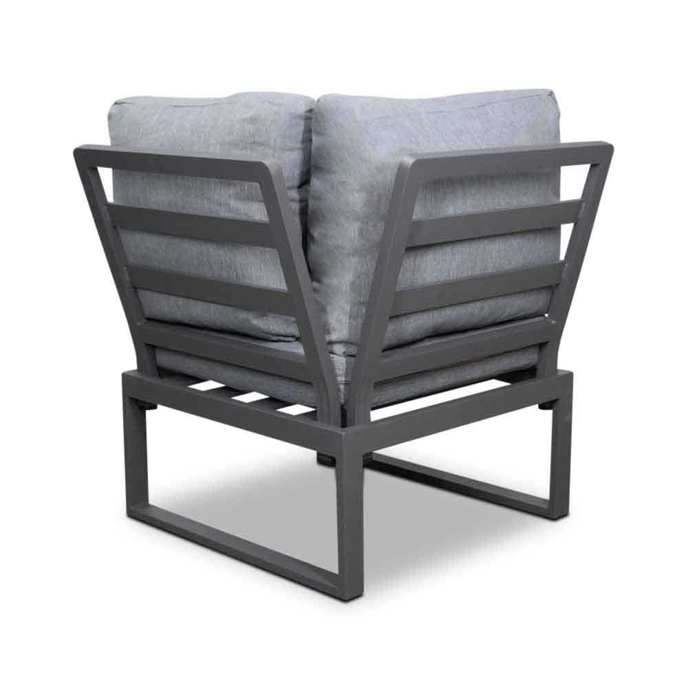 Lola hoek loungeset L-vorm 6 personen incl. tafel | aluminium + polywood | antraciet | 6-delig