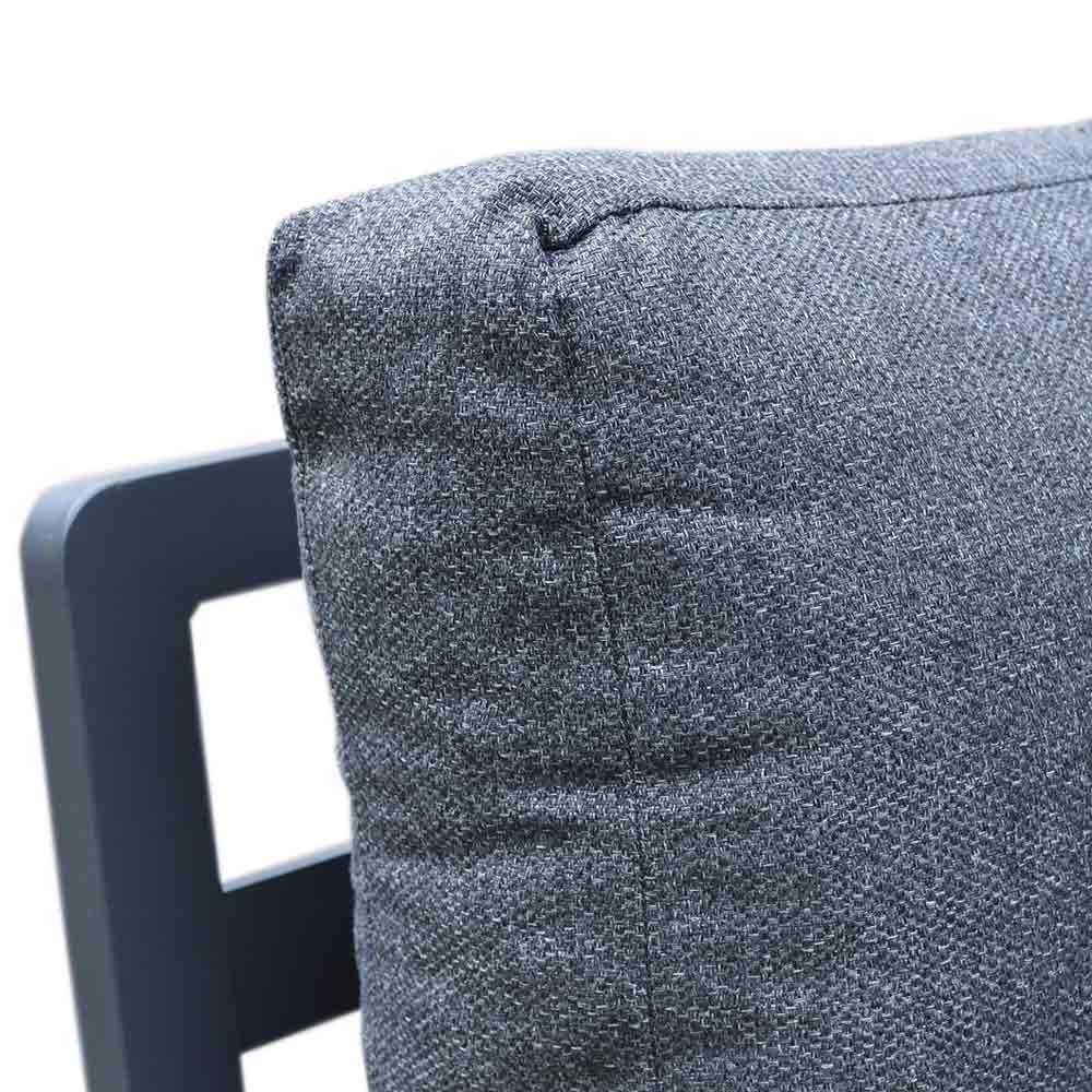 Lola stoel-bank loungeset incl. tafel 5 personen | aluminium + polywood | antraciet | 4-delig