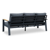 Lola stoel-bank loungeset incl. tafel 5 personen | aluminium + polywood | antraciet | 4-delig