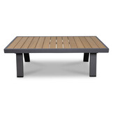 Lola stoel-bank loungeset incl. tafel 5 personen | aluminium + polywood | antraciet | 4-delig