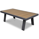 Lola stoel-bank loungeset incl. tafel 5 personen | aluminium + polywood | antraciet | 4-delig