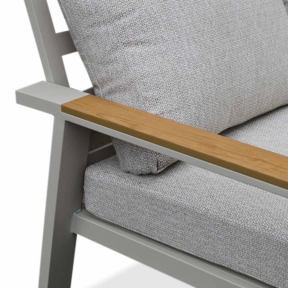 Lola stoel-bank loungeset 5 personen | aluminium + polywood | beige | 4-delig