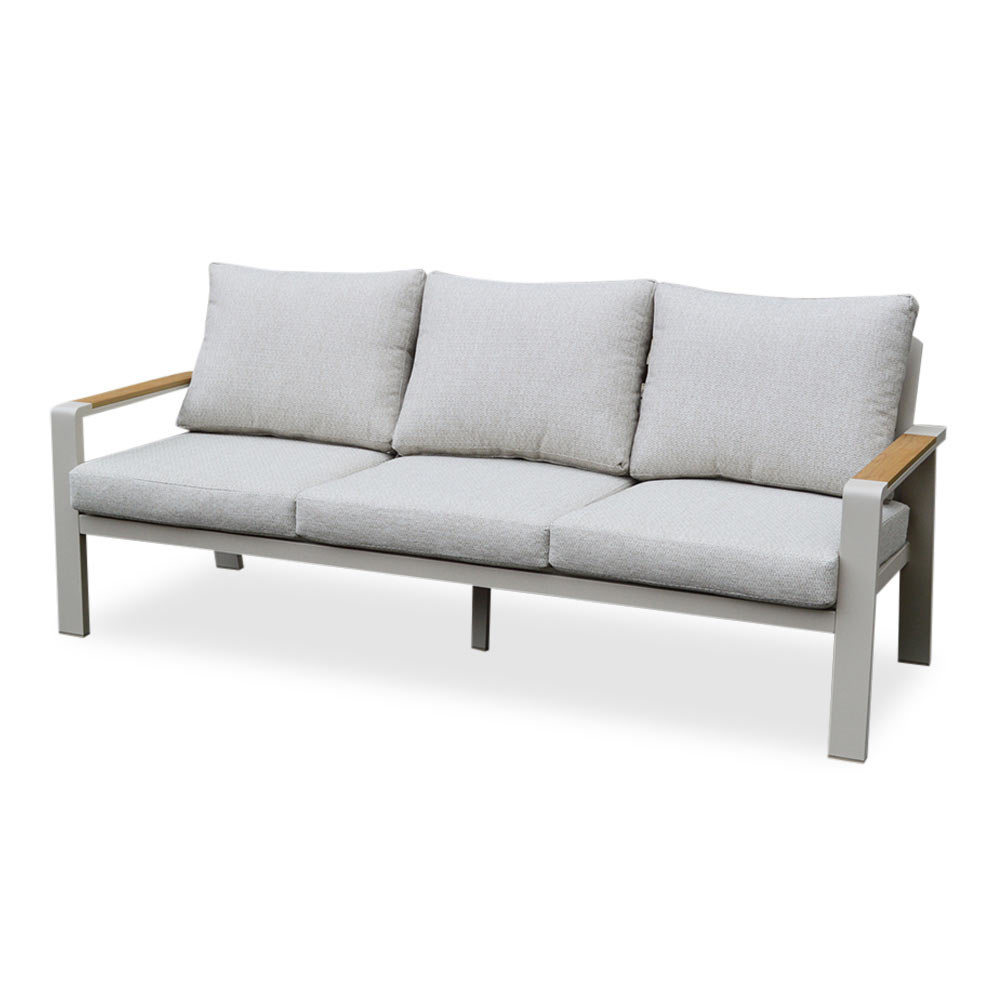 Lola stoel-bank loungeset 5 personen | aluminium + polywood | beige | 4-delig