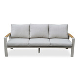 Lola stoel-bank loungeset 5 personen | aluminium + polywood | beige | 4-delig