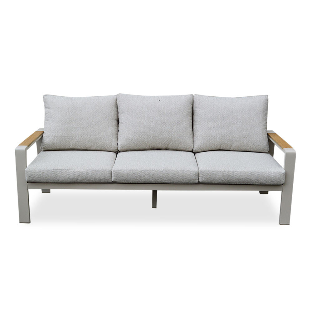 Lola stoel-bank loungeset 5 personen | aluminium + polywood | beige | 4-delig