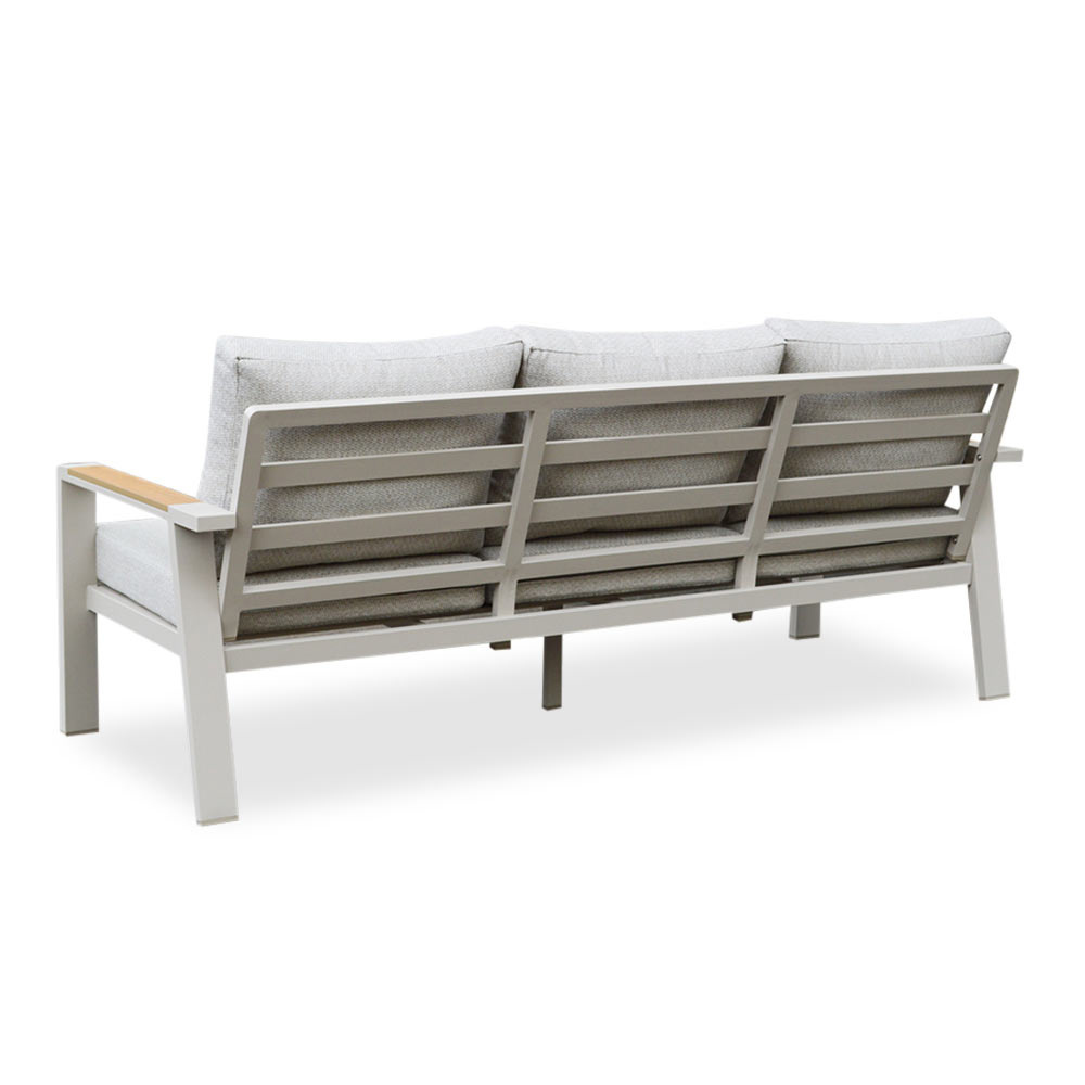 Lola stoel-bank loungeset 5 personen | aluminium + polywood | beige | 4-delig
