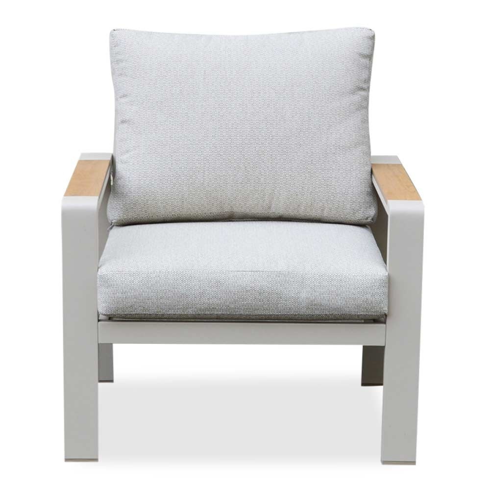 Lola stoel-bank loungeset 5 personen | aluminium + polywood | beige | 4-delig