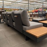 Barbados hoek loungeset 6 personen | aluminium + teakhout | Natural Teak | 5-delig - 323x245cm