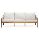 Bergamo stoel-bank loungeset 5 personen incl. tafel 127cm | touw + hardhout | zand | 5-delig