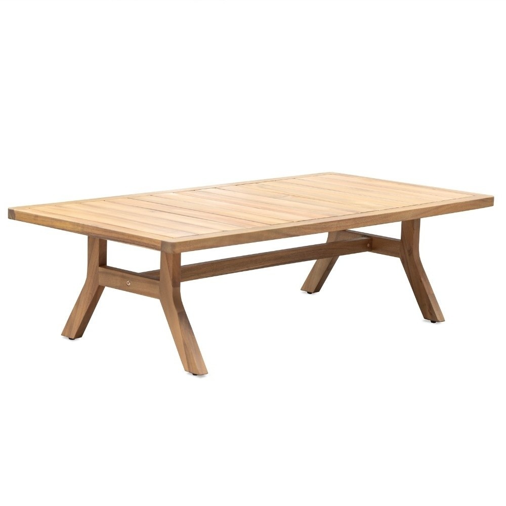 Bergamo loungetafel | hardhout | light teak look | 127x65cm afbeelding