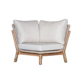 Braga hoek loungeset 6 personen incl. tafel | touw + hardhout | zand | 5-delig - 235x235cm