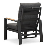 Manhattan stoel-bank loungeset - verstelbaar incl tafel | aluminium + polywood | antraciet | 5-delig