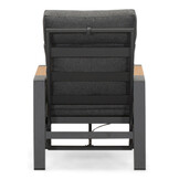 Manhattan stoel-bank loungeset - verstelbaar incl tafel | aluminium + polywood | antraciet | 5-delig