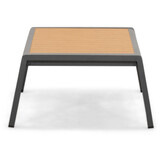 Manhattan stoel-bank loungeset - verstelbaar incl tafel | aluminium + polywood | antraciet | 5-delig