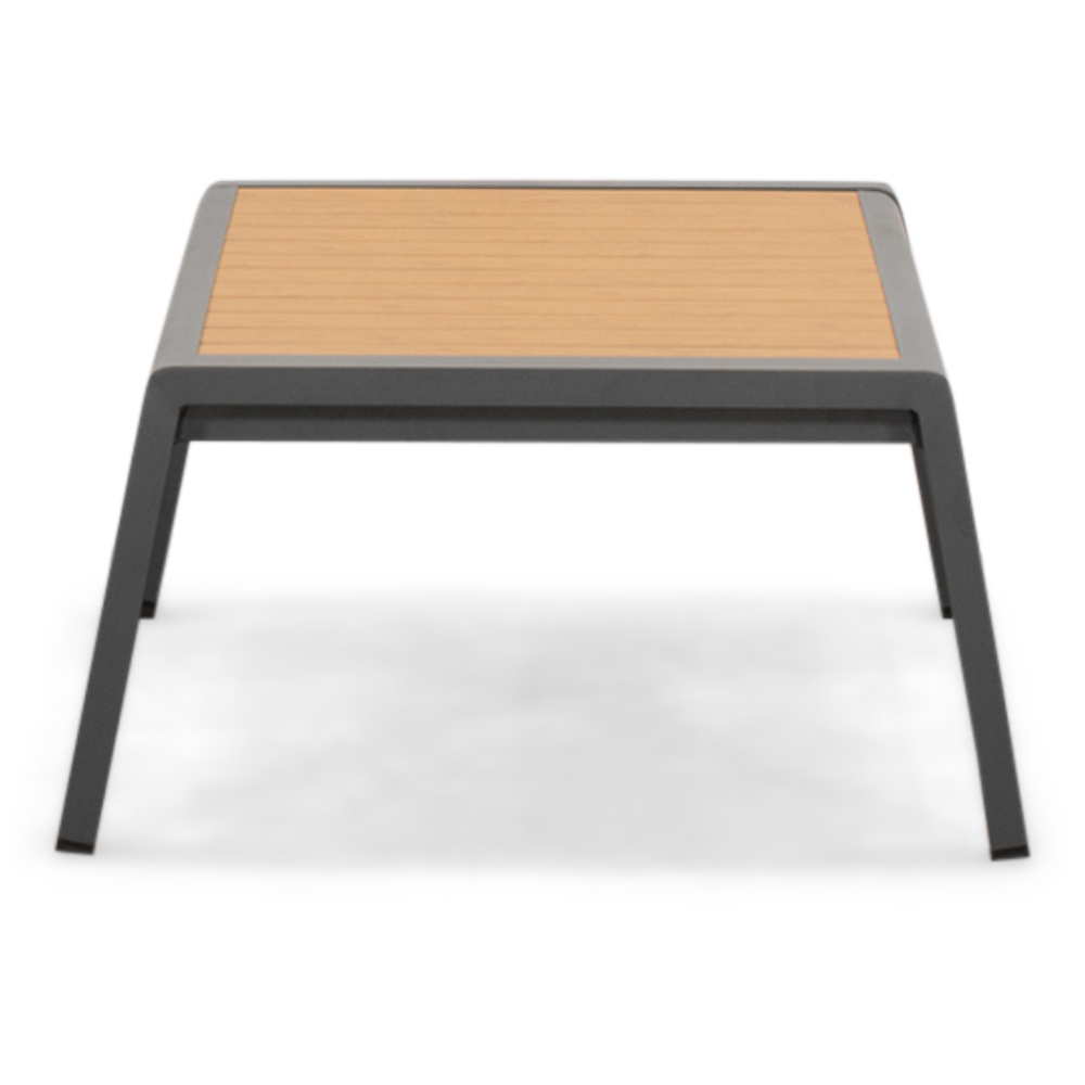 Manhattan stoel-bank loungeset - verstelbaar incl tafel | aluminium + polywood | antraciet | 4-delig
