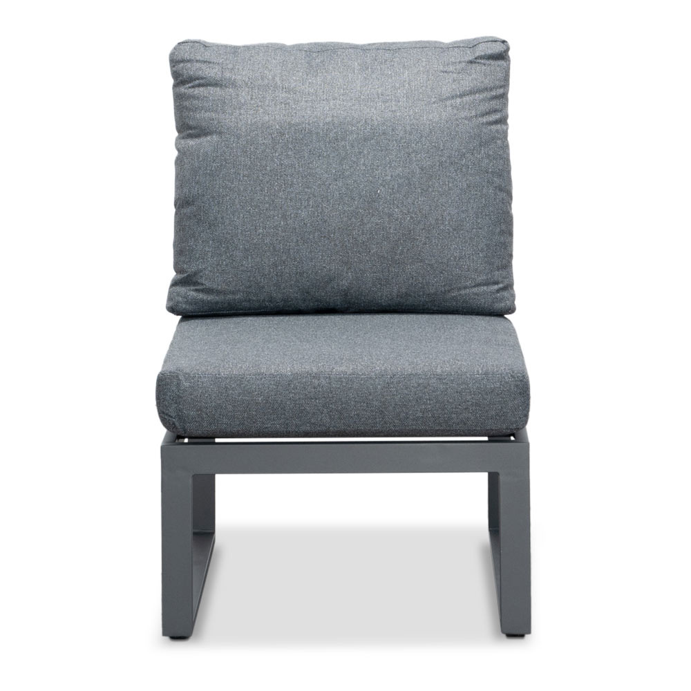 Vancouver hoek loungeset 5 personen incl. tafel | aluminium + polywood | antraciet | 6-delig